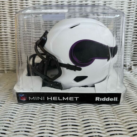 RANDY MOSS Auto Minnesota Vikings Riddell Lunar Eclipse Mini Helmet Radtke Cert - Picture 3 of 8